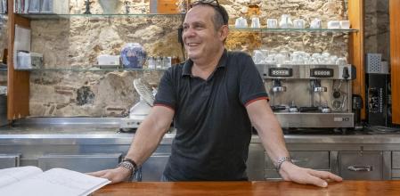 David, en la barra de La Terrasseta