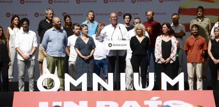 Xavier Antich, durante su discurso en el acto de Òmnium