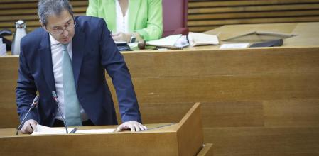 El vicepresidente primero del Consell y conseller de Cultura y Deporte, Vicente Barrera, en Les Corts.