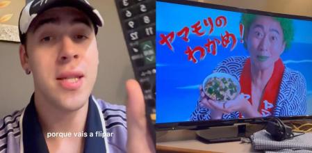 Jorge Cyrus reacciona a la televisión japonesa.