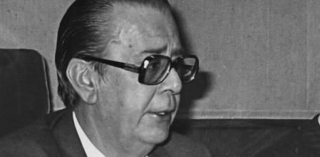 Pablo Porta, presidente de la Real Federación Española de Fútbol en 1982