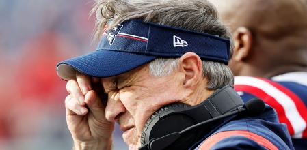 Bill Belichick durante el partido entre los Patriots y los New Orleans Saints disputado el pasado domingo