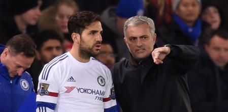 Mourinho y Cesc Fàbregas