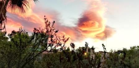 El capricho ondulado de las nubes.