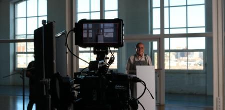 Imatge del rodatge de l'espot de la campanya per incentivar la participació en l’Assemblea Ciutadana pel Clima de Catalunya