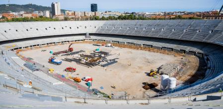 Vista del estadio desde dentro ya sin la tercera gradería