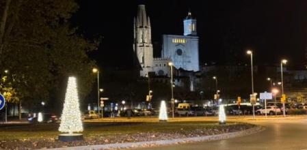 Ambiente navideño en Girona.
