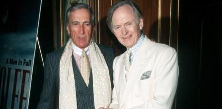 Authors Tom Wolfe and Gay Talese attending the book party for Tom Wolfe's A Man In Full' on November 11, 1998 at the Pierre Hotel in New York City, New York. (Photo by Ron Galella, Ltd./Ron Galella Collection via Getty Images)