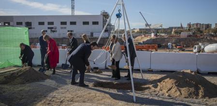 04 - 12 - 2023 / Hospitalet de Llobregat / Nuevo recinto Fira de Barcelona - Primera Piedra / Foto: Llibert Teixidó Pere Aragones President Generalitat Jaume Collboni Alcalde Barcelona Nuria Marin Alcaldesa Hospitalet Natalia Mas Consellera Economia Hisenda Pau Relat - Fira Barcelona Lluisa Moret - Presidenta Diputacio Josep Santacreu - La Cambra