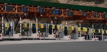Vista del peaje de Vallcarca en Sitges en la autopista C-32 