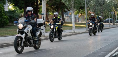 Las platrullas mixtas motorizadas de Mossos y Policía Local en Mataró