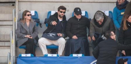 Gerard Piqué, en el palco durante el Andorra - Espanyol