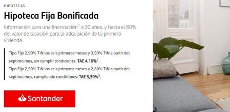 Hipoteca fija del Santander