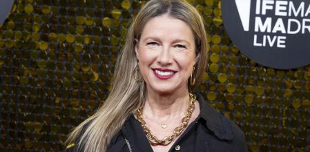 Presenter Anne Igartiburu at photocall forChristmas Starlite Madrid 2023 in Madrid on Sunday 17 December 2023.