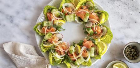 Ensalada de salmón ahumado