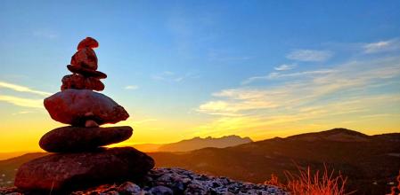 Mojón en Sant Llorenç del Munt.