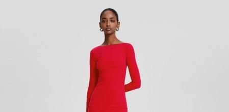 Vestido de punto de Bershka