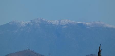 Montseny nevado visto desde Gavà.