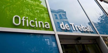 Oficina del Servei Públic d'Ocupció de Catalunya en (SOC) en la calle Sepúlveda, en Barcelona