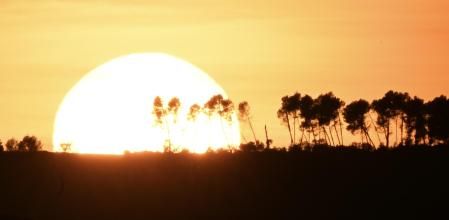 Puesta de sol en Santpedor.