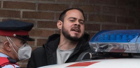 El rapero Pablo Hasél, en el momento de su detención&nbsp;