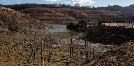 Restos del antiguo pueblo de Sant Romà de Sau.