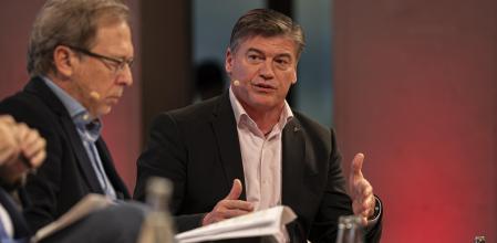 Josep Santacreu, presidente de la Cambra, y su homóloho en Pimec, Antoni Cañete, en una imagen de archivo