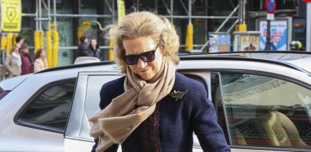 La infanta Elena a su llegada a la boda de Felipe Matossian Falcó