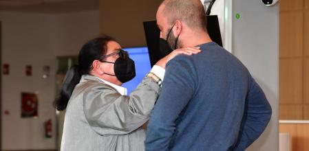 Singer Maria del Monte and Antonio Tejado during burial Juan Carlos Tejado in Sevilla 10 May 2021