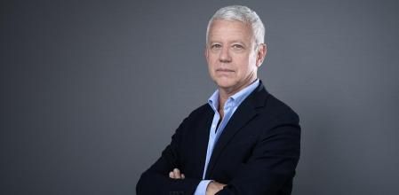 Deputy Director of the Strategic Research Foundation (Fondation pour la recherche strategique) Bruno Tertrais poses during a photo session in Paris on August 29, 2022. (Photo by Alain JOCARD / AFP)