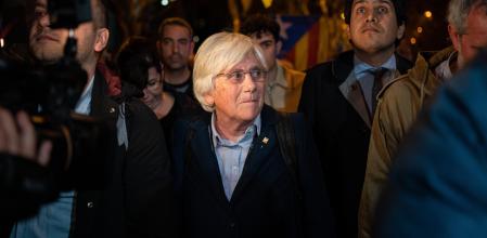 Cloara Ponsatí, a la salida de la Ciutat de Justícia