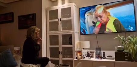 Terelu reacciona al salto del helicóptero de Carmen Borrego