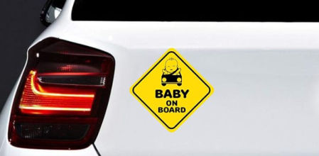 Pegatina genérica de 'bebé a bordo'
