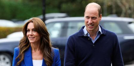 Prince William of Wales and Kate Middleton,Princess of Wales during a visit to Marlow
