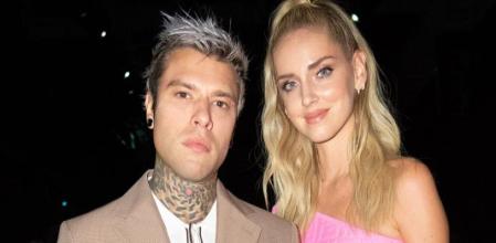 Singer Fedez and Chiara Ferragni at Fendishow durin Milan Fashion Week, Italy