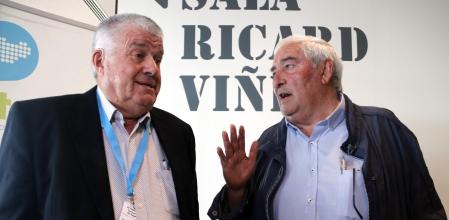 Josep Maria Jové, presidente de la comunidad de regantes de Canal Segarra Garrigues y Amadeu Ros, presidente del Calan d'Urgell.