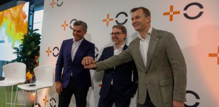 Meinrad Spenger, consejero delegado, Ludovic Pech, director financiero, y Germán López, director de Operaciones de MäsOrange