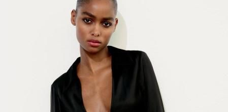 Camisa con lazada de Zara