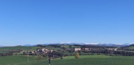 Port del Comte, la sierra del Cadí y el Pedraforca divisados desde Aleny.