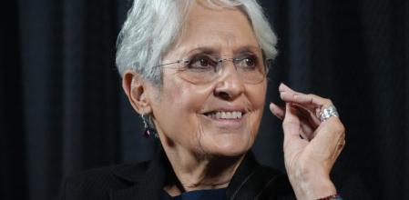 EAST HAMPTON, NEW YORK - AUGUST 13: Joan Baez attends a screening of 