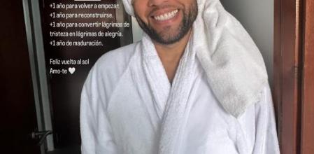 Joana Sanz felicita el cumpleaños a Dani Alves