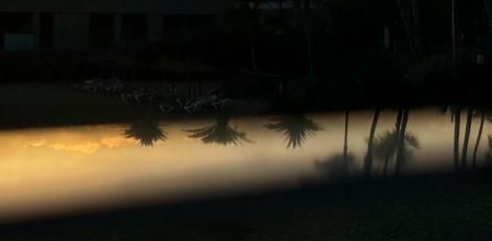 Atardecer de reflejos en Puerto del Carmen.