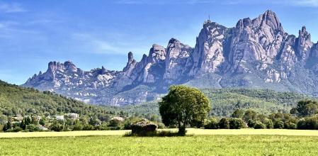 Montserrat vista desde los campos del Bages.