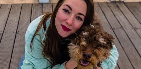 La actriz Natalia Rodríguez y su compañero Lewis