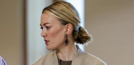 Marta Ortega en la primera reunión del patronato de La Galería de las Confecciones Reales en el Palacio Real de Madrid