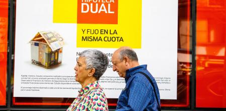 Un anuncio de hipotecas de una entidad financiera