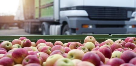 transporte alimentos manzana