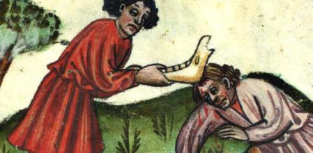 Caín asesina a Abel (Anónimo, siglo XV).