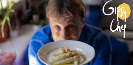 Espárragos blancos frescos