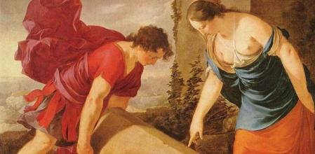 Teseo y Etra, por Laurent de La Hyre.